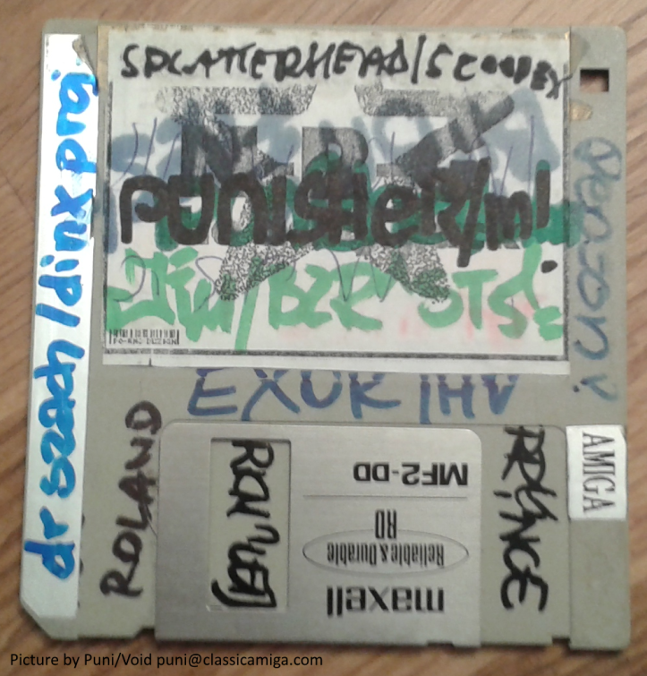One of my old swap disks (photo by Puni/Void - Old School Game Blog)