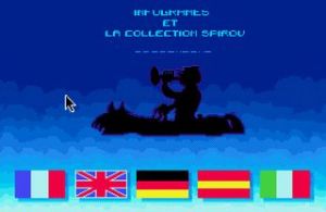 The language selection screen (screenshot by Old School Game Blog)