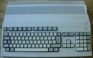 My Amiga 500 before the start of the make-over (photo by Old School Game Blog)
