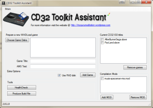A screenshot of the CD32 Toolkit Assistant (taken from http://mygurumeditation.wordpress.com/cd32-toolkit-assistant-help/)