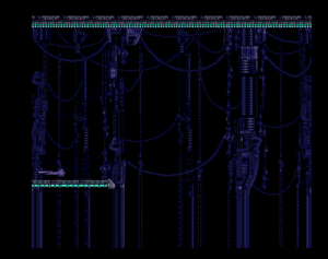 Building the spaceship, piece by piece (screenshot by Old School Game Blog)