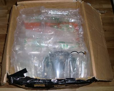 This is how one should protect a monitor that is sent through the post - excellent! (photo by Old School Game Blog)