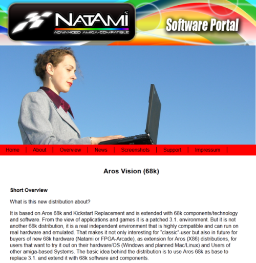 AROS Vision - Power the Natami? (screenshot by Old School Game Blog)