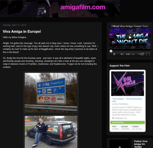 The blog of Viva Amiga (screenshot by Old School Game Blog)