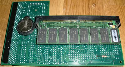 The memory module is now installed in the Microbotics 1230 XA (photo by Old School Game Blog)
