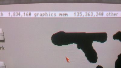 Workbench showing the amount of free memory, a number which I found higher than expected! (photo by Old School Game Blog)