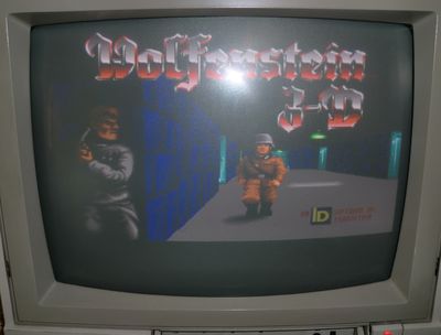 Wolfenstein 3D on the Amiga (photo by Old School Game Blog)