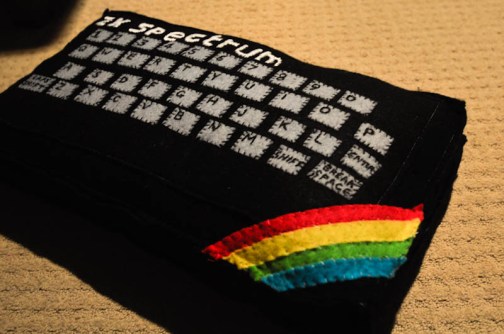 Something for the ZX Spectrum fan! (photo taken from http://www.feltsewgood.com/shop/zx-spectrum-cushion/)