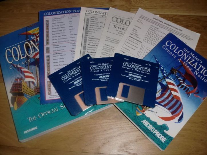 Colonization for the Amiga (photo by Old School Game Blog)