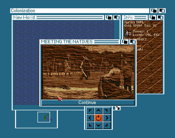 Colonization on the Amiga (screenshot taken from Classicamiga.com - http://www.classicamiga.com/content/view/1335/62/)