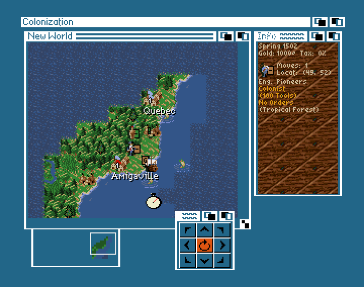 Colonization on the Amiga (screenshot taken from Classicamiga.com - http://www.classicamiga.com/content/view/1335/62/)
