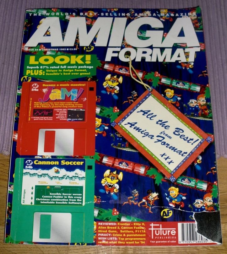 The cover of Amiga Format issue 53 (photo by Old School Game Blog)