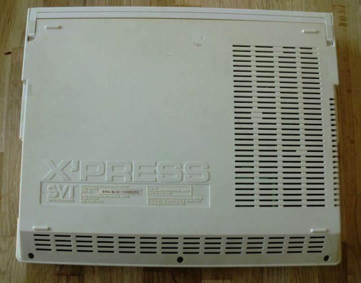 Here's the bottom of the machine.