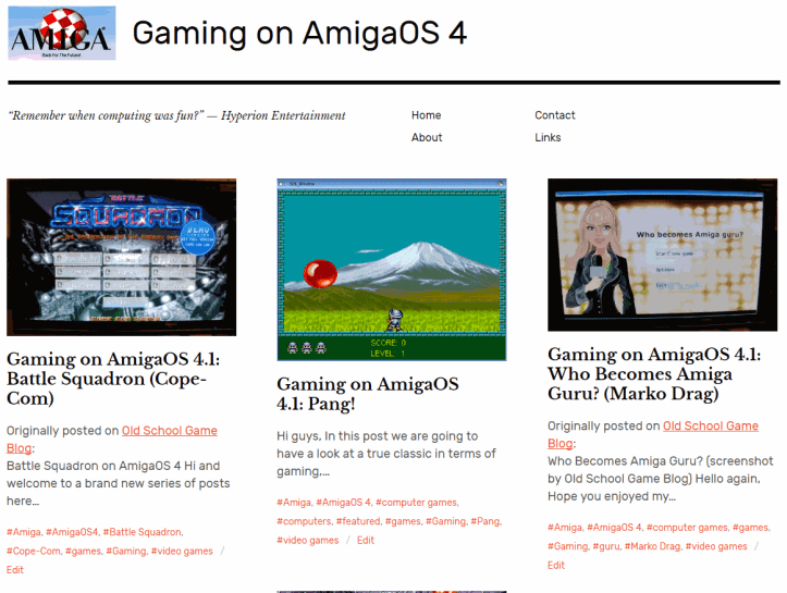Gaming on AmigaOS 4 - New blog