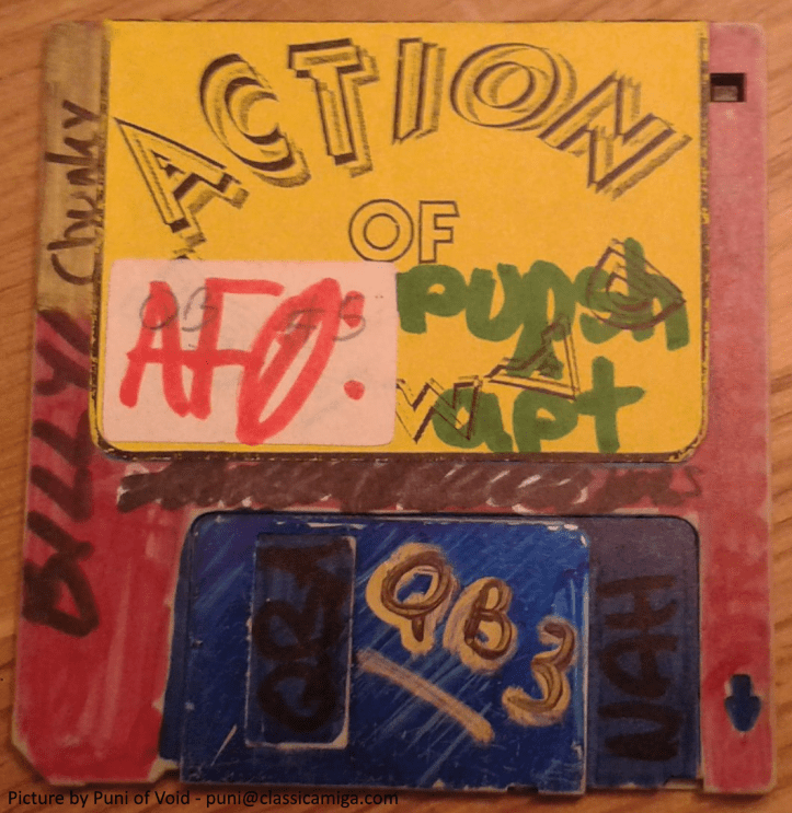 Old swapdisk by Puni/Void (photo by Old School Game Blog)